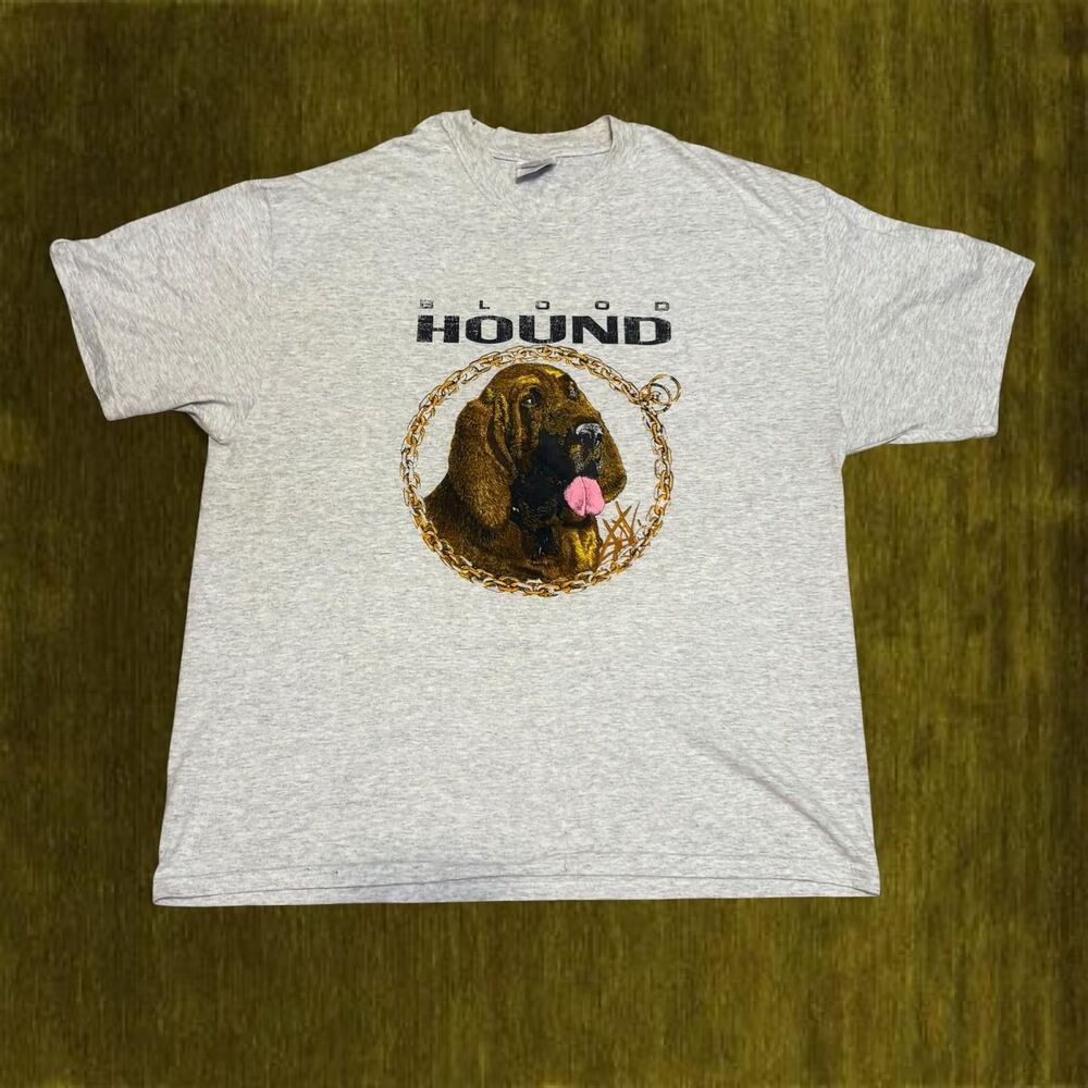 Vintage Streetwear Oversized Blood Hound Graphic Tee